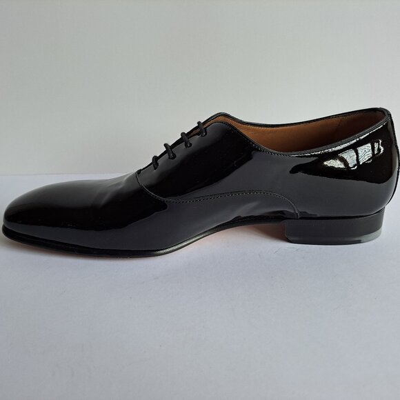 NEW Di Bianco Black Comfort Flex Patent Leather Shiny Shoes Size 10 main image 13